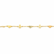 fico gioielli - Bracciale Cuori e Bimbi in Argento 925