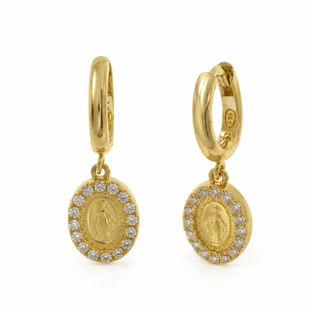 Bysimon - Orecchini in Argento 925 Madonna