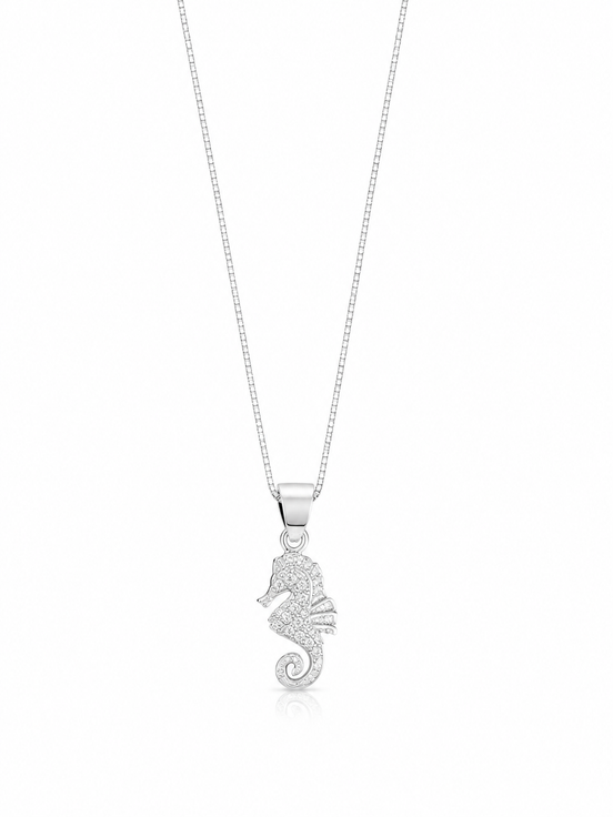 Fico Gioielli - Collana Cavalluccio Marino con Zirconi Argento 925