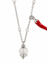 Amo Capri - Collana in Acciaio con corno rosso pendente e campanella