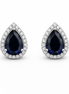 fico gioielli - Orecchini Goccia Blu con Zirconi in Argento 925