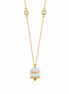 BYSIMON - Collana in Argento 925 con campanella bianca Capri e zirconi