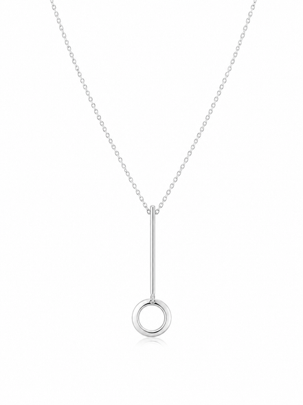 Fico Gioielli - Collana Cerchio e Barra Minimal – Argento 925