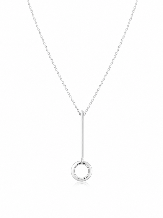 Fico Gioielli - Collana Cerchio e Barra Minimal – Argento 925