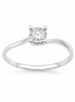 Fico gioielli - Anello solitario in Oro Bianco 18 KT con Diamante