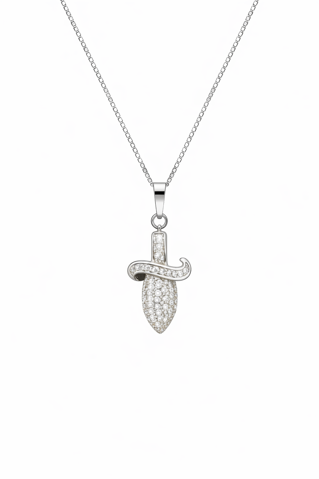 fico gioielli - Collana Ciondolo Elegante in Argento 925 con Zirconi