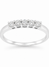 Fico Gioielli - Anello veretta 5 diamanti in Oro Bianco 18 KT