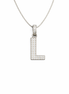 fico gioielli - Collana con Iniziale “L” in Argento con Zirconi