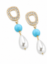 Sovrani - Orecchini Fashion Mood con perle turchese