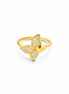 fico gioielli - Anello Fiore Pavé in Finitura Oro