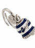 Amo Capri - Anello in Acciaio campanella Capri con strisce blu