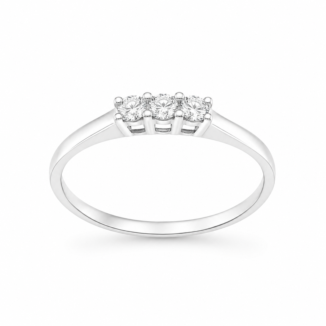 Fico Gioielli - Anello trilogy in Oro Bianco 18 KT con Diamanti