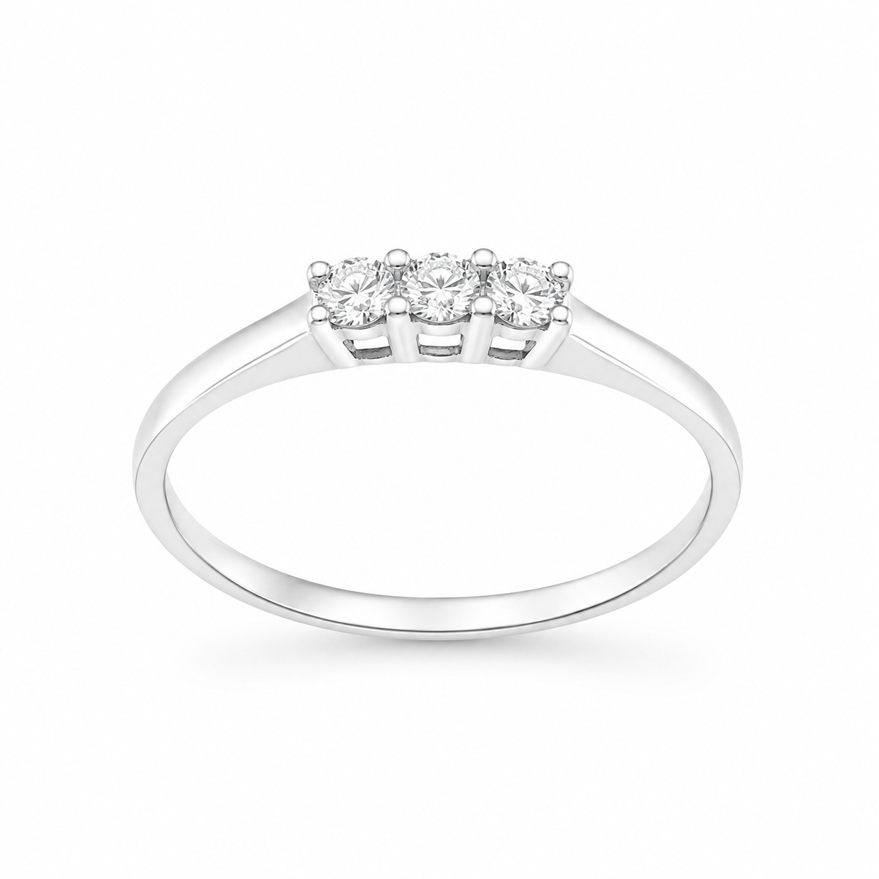 Fico Gioielli - Anello trilogy in Oro Bianco 18 KT con Diamanti