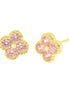 BYSIMON -  Orecchini in Argento 925 con fiore rosa