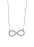 BYSIMON - Collana in Argento 925 con simbolo infinito e zirconi bianchi