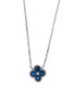 BYSIMON - Collana in Argento 925 con fiore blu