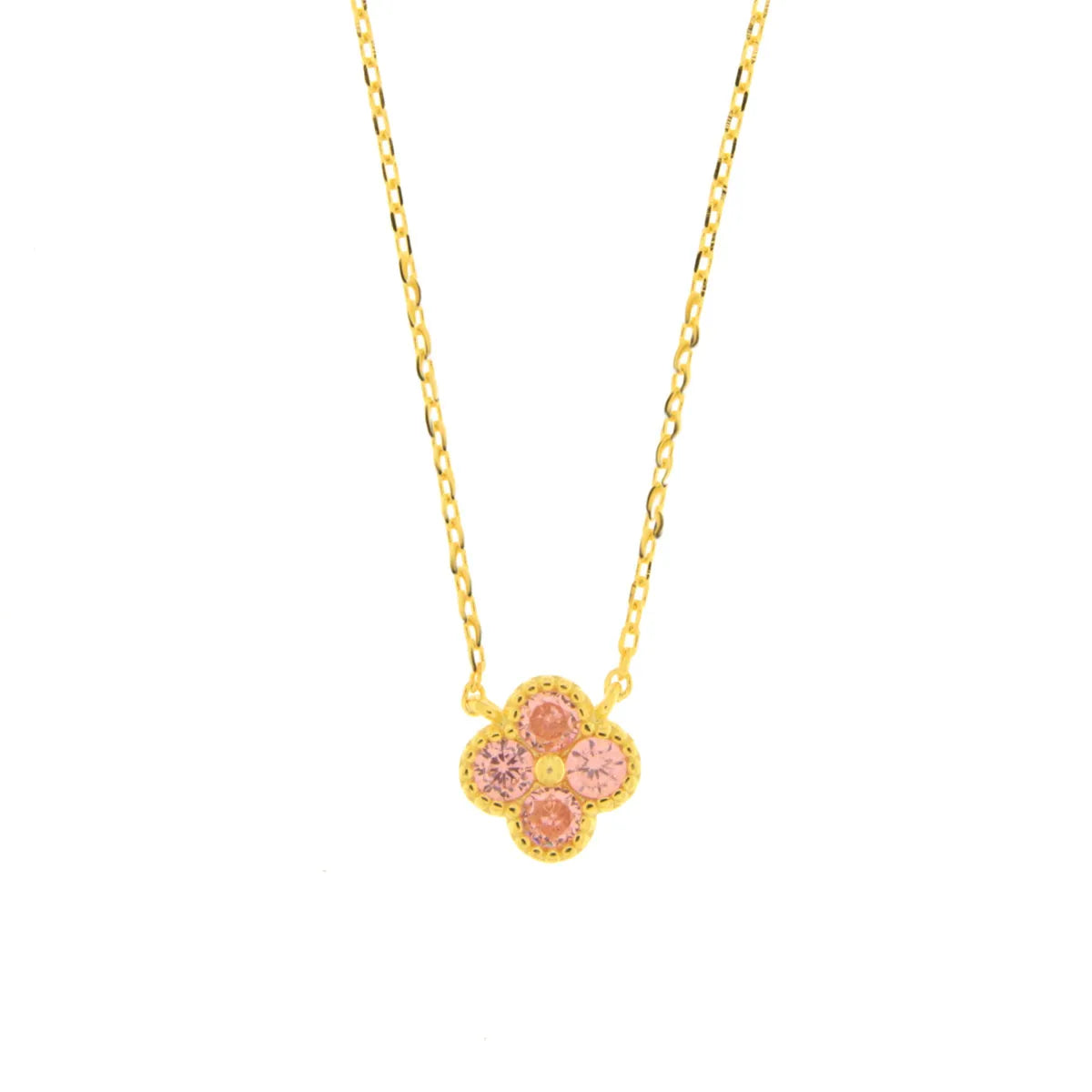 BYSIMON - Collana in Argento 925 con fiore rosa