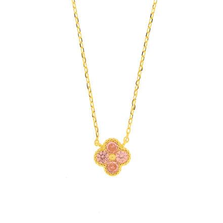 BYSIMON - Collana in Argento 925 con fiore rosa