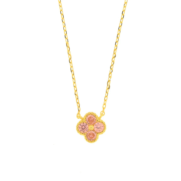 BYSIMON - Collana in Argento 925 con fiore rosa