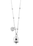 amo capri - Collana in Metallo con campanella portafortuna pendente, impreziosita da cristalli