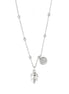 amo capri - Collana in Metallo con campanella portafortuna pendente, impreziosita da cristalli
