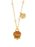 amo capri - Collana in Metallo con campanella arancio scritta capri
