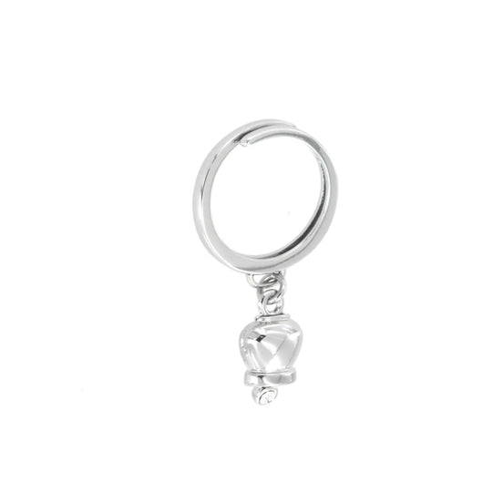 amo capri - Anello in Metallo con campanella portafortuna pendente, impreziosita da punto luce