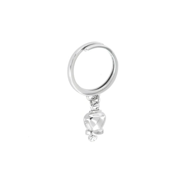 amo capri - Anello in Metallo con campanella portafortuna pendente, impreziosita da punto luce
