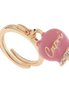 amo capri - Anello in Metallo con campanella portafortuna pendente impreziosita da smalto rosa e cristalli