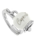 amo capri - Anello in Metallo con campanella bianca scritta capri