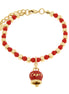 amo capri - Bracciale in Metallo con sfere e campanella Capri rossa