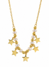 Bysimon - Collana in argento 925 con perle e stelle pendenti
