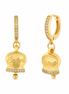 BYSIMON - Orecchini in Argento 925 con campanella Capri e zirconi