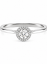 Fico Gioielli - Anello Solitario Halo – Oro Bianco 18 KT con Diamanti Naturali G VS