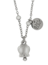 amo capri - Collana in Acciaio con campanella portafortuna, impreziosita da punto luce