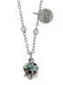 amo capri - Collana in Acciaio con campanella pendente impreziosita da smalti multicolore