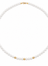 Kioto  - Collana Donna Con Perle E Sfere Sfaccettate In Oro Giallo 18 Kt