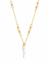BYSIMON - Collana in Argento 925 con corno bianco