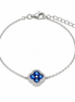 BYSIMON - Bracciale in Argento 925 a forma di fiore e zirconi blu