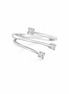 Fico Gioielli - Anello Trilogy Design – Oro Bianco 18 KT con 3 Diamanti Naturali F VS