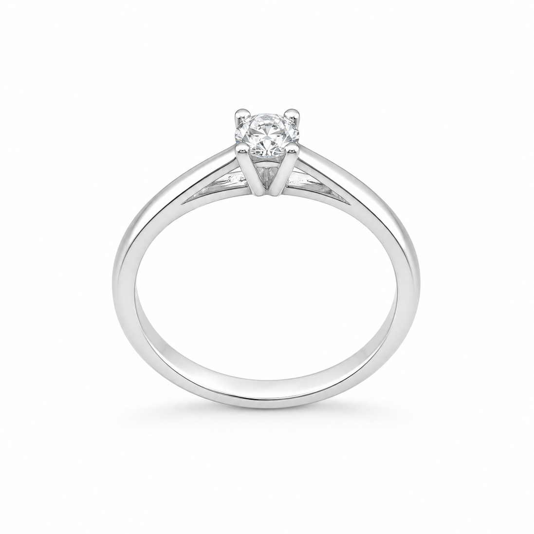 Fico Gioielli - Anello solitario in Oro Bianco 18 KT con Diamante
