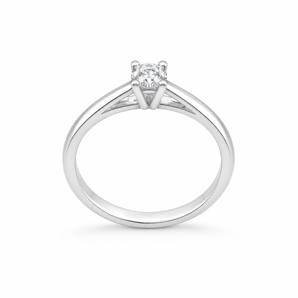 Fico Gioielli - Anello solitario in Oro Bianco 18 KT con Diamante