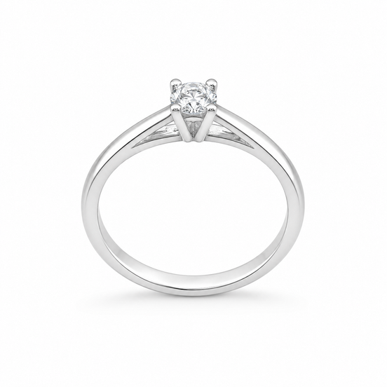 Fico Gioielli - Anello solitario in Oro Bianco 18 KT con Diamante