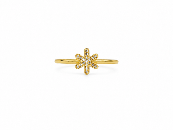 Fico Gioielli - Anello Regolabile Fiore di Luce con Zirconi in Argento 925