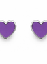 fico gioielli - Orecchini Cuore Smaltati Viola in Argento 925