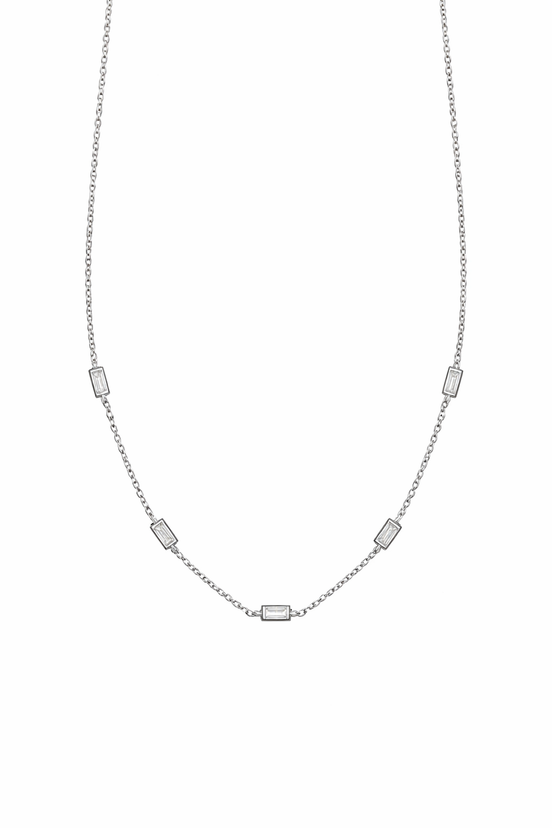 fico gioielli - Collana Eleganza Baguette in Argento