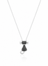 Fico Gioielli - Collana Gattino con Zirconi Neri Argento 925