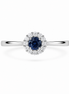 Fico Gioielli - Anello Halo Mini con Zaffiro Naturale e Diamanti