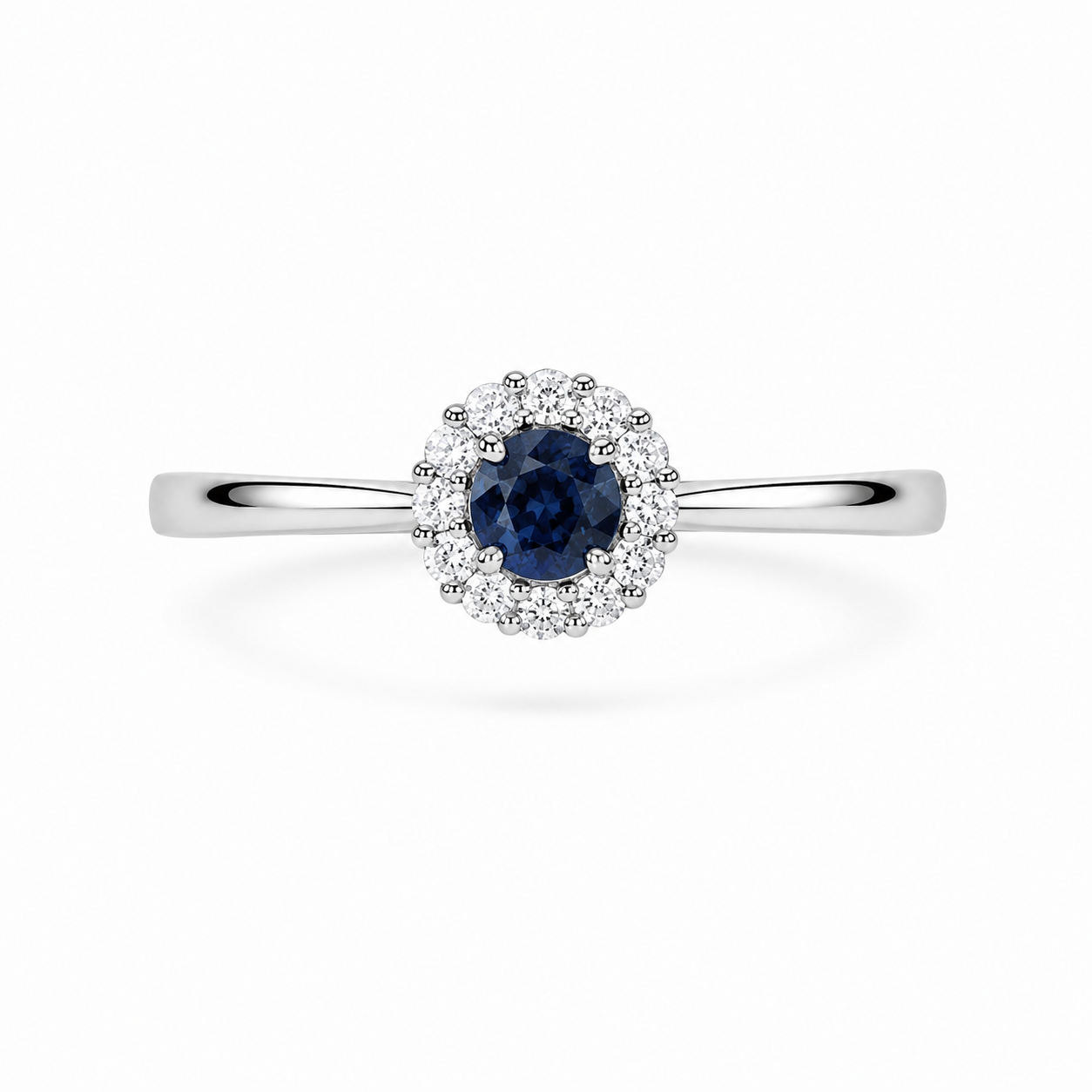 Fico Gioielli - Anello Halo Mini con Zaffiro Naturale e Diamanti