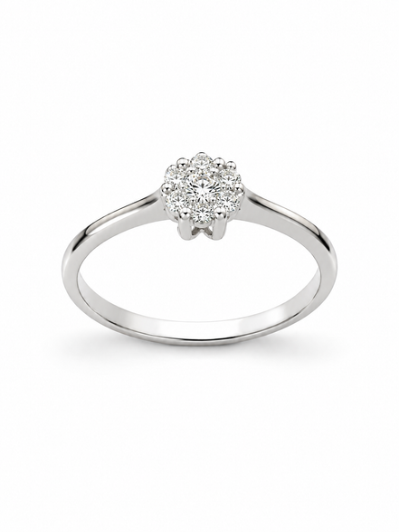 Fico Gioielli - Anello in Oro 18 KT con Diamanti – Eleganza Floreale